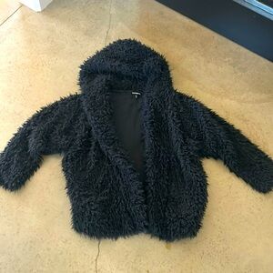 Fuzzy black coat